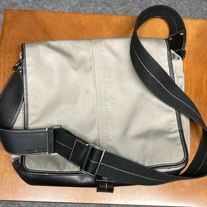 Coach Gray and Black Messenger Bag